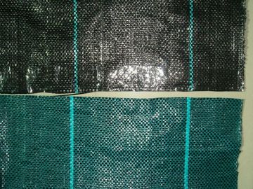 Estera tejida PP de la tela/de la mala hierba de la cubierta de tierra del jardín PE, negra