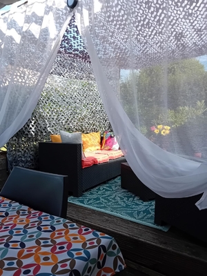 Poliéster Oxford Camuflaje Sombra de vela Anti UV para la protección solar